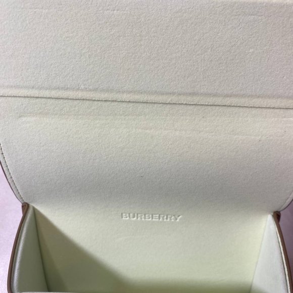 Burberry Sunglasses Case Set, Mocha Leather Wide Triangle, Boxed, Cloth, Wide - Picture 6 of 11